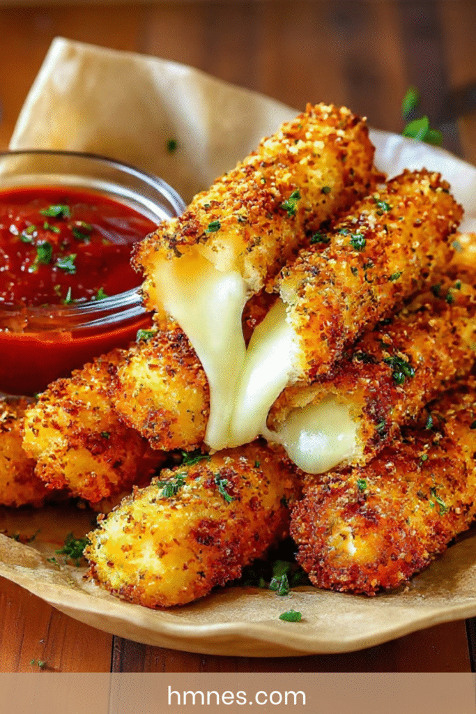 Bâtonnets de pommes de terre fromage frit croustillant coeur fondant