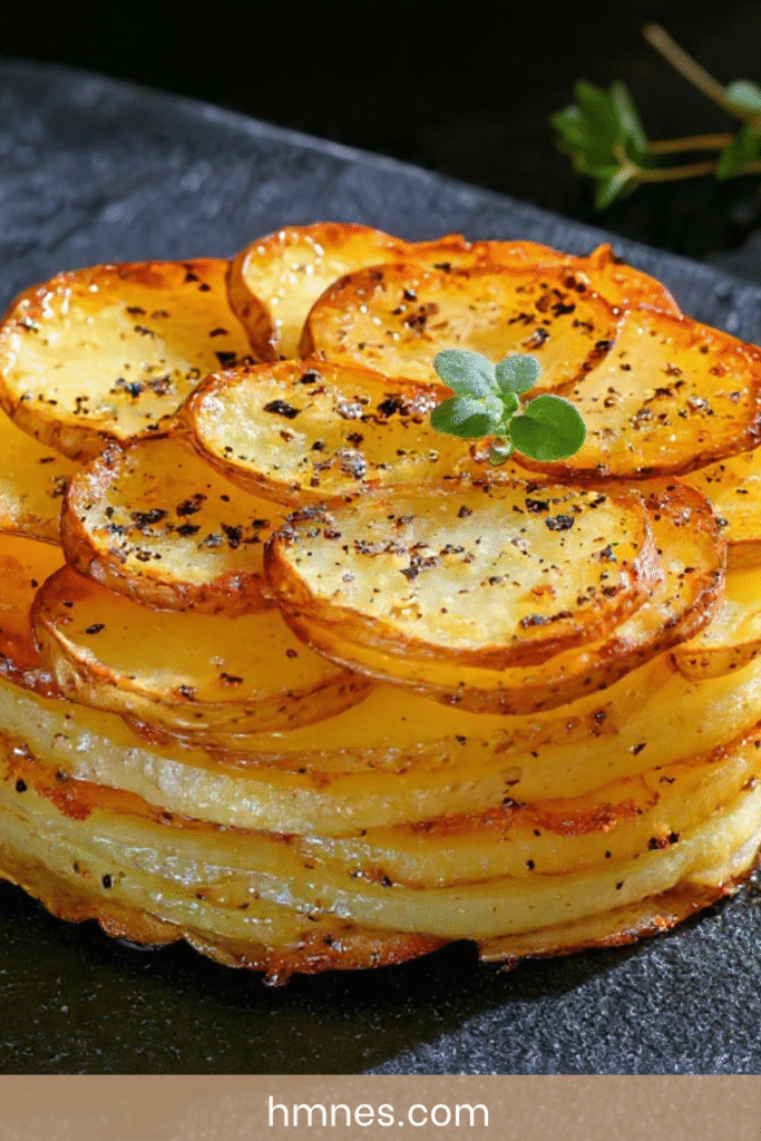 pommes anna croustillantes beurre clarifie dorees rosace