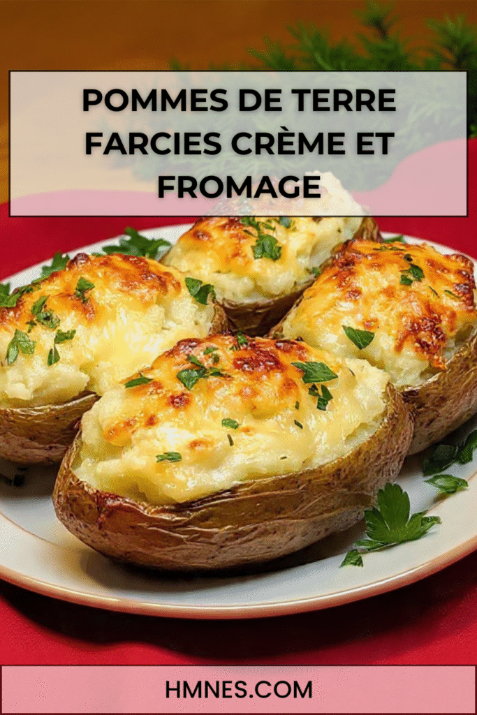 pommes de terre farcies creme fromage gratine doré fondant