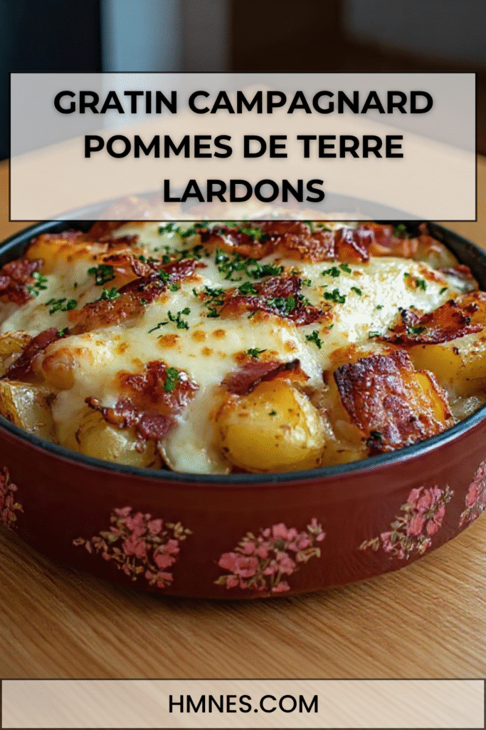 gratin campagnard pommes terre lardons fromage fondant gratine maison
