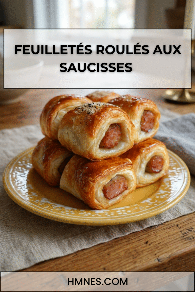 Feuilletés roulés aux saucisses pate feuilletee croustillant apero maison