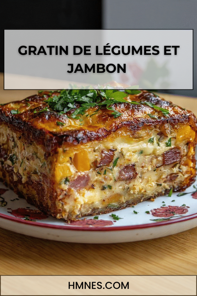 Gratin de légumes jambon fromage dore anti gaspi maison