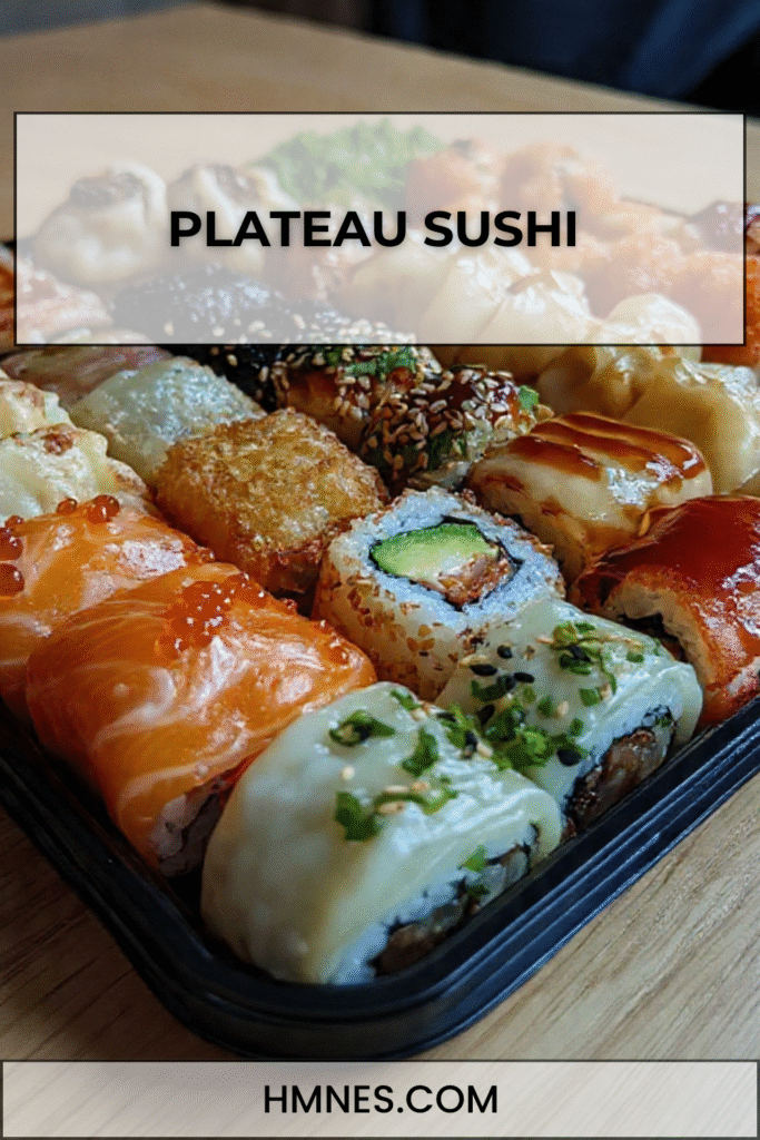 plateau sushi maison makis sashimi tempura gyoza japonais