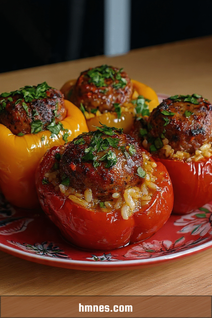 poivrons farcis viande riz sauce tomate gratinés