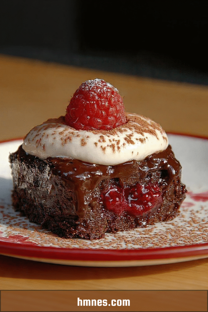 brownie chocolat framboise caramel fondant coulant