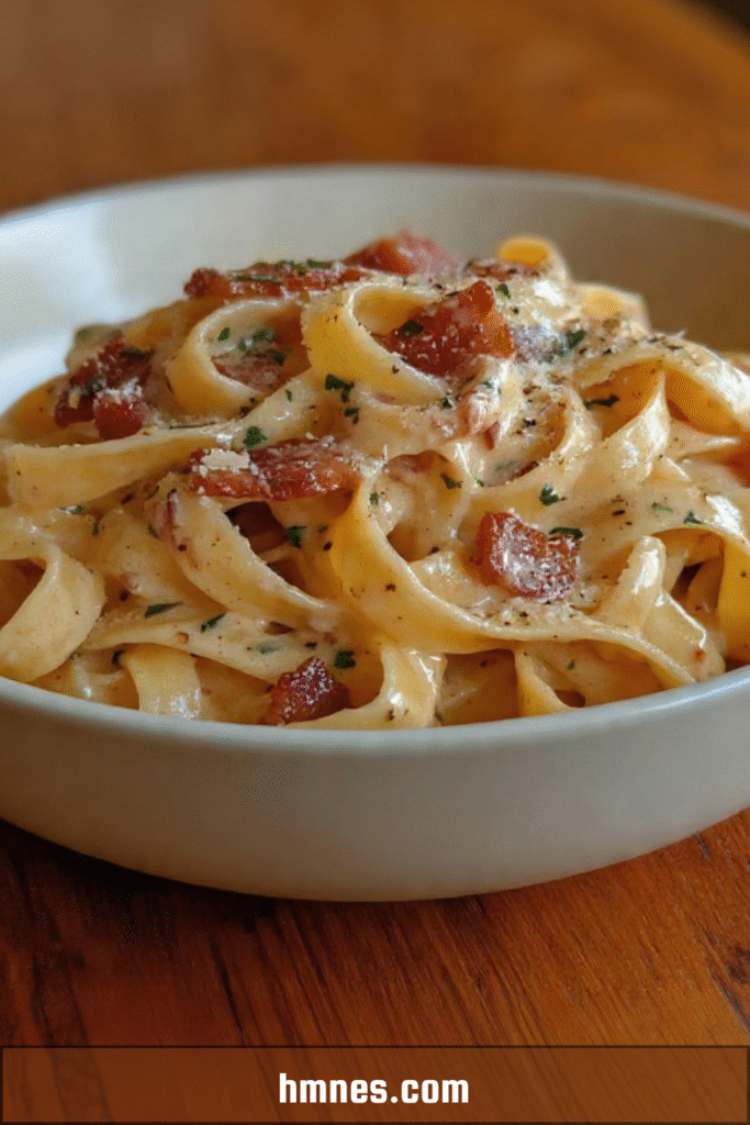 tagliatelles creme lardons fromage fondant