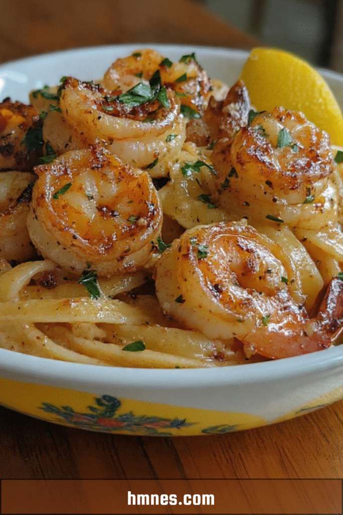 linguine crevettes ail citron persil sauce legere