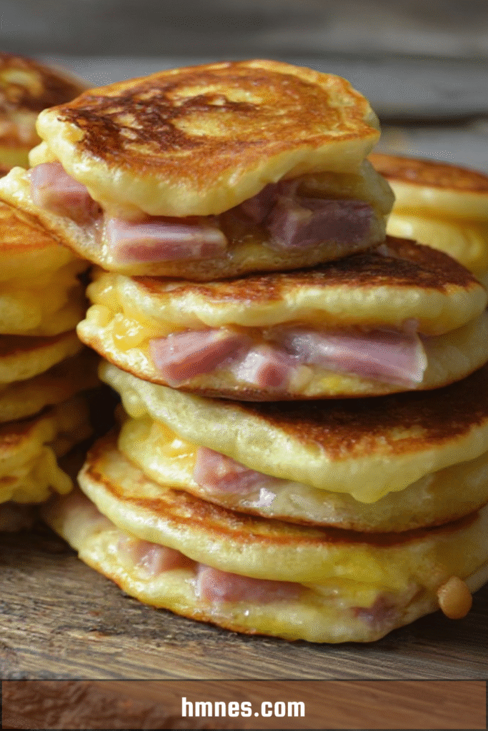 mini pancakes jambon fromage fondant aperitif