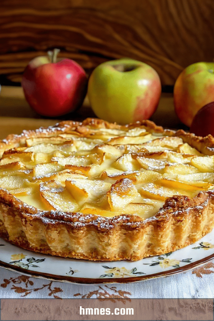 Tarte aux pommes creme patissiere maison croustillante