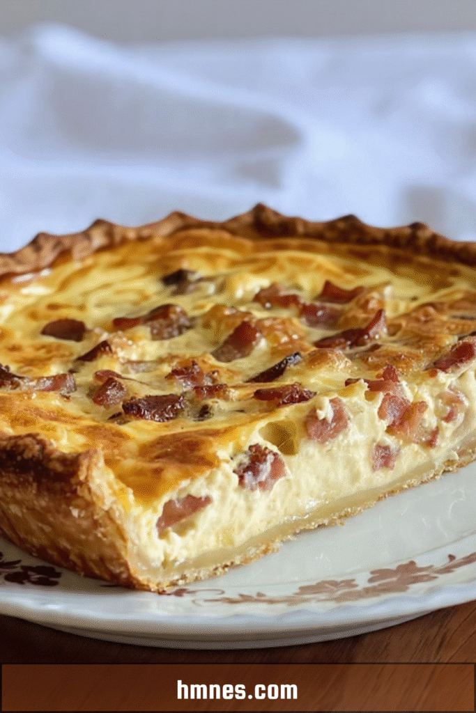 quiche lorraine traditionnelle lardons creme croustillante