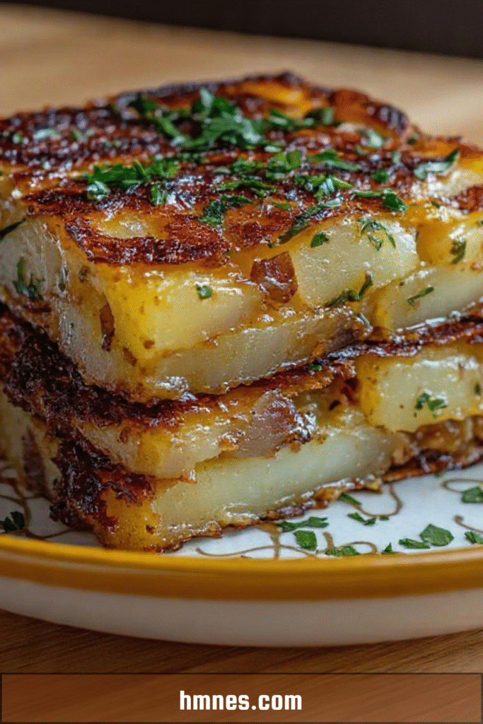 galette pommes de terre oignons croustillante dorée au four maison