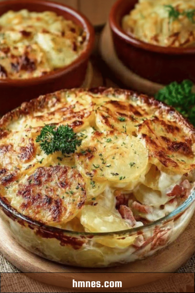Tartiflette savoyarde traditionnelle pommes de terre lardons gratin fondant