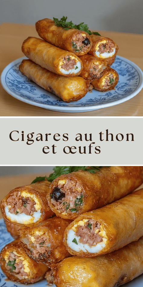 cigares au thon oeufs croustillants brick dorée