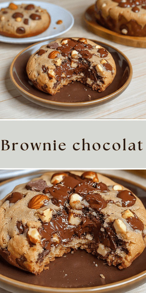 cookies géants chocolat noisette fondants maison