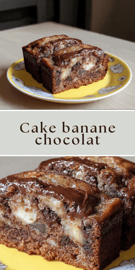 cake banane chocolat moelleux fondant maison