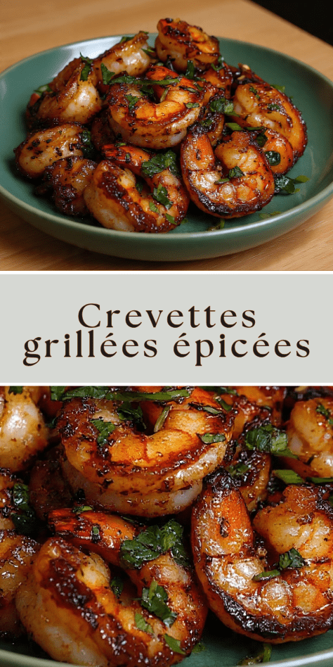 crevettes grillées épicées persil citron ail