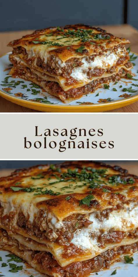 lasagnes bolognaises gratinées bechamel fondantes