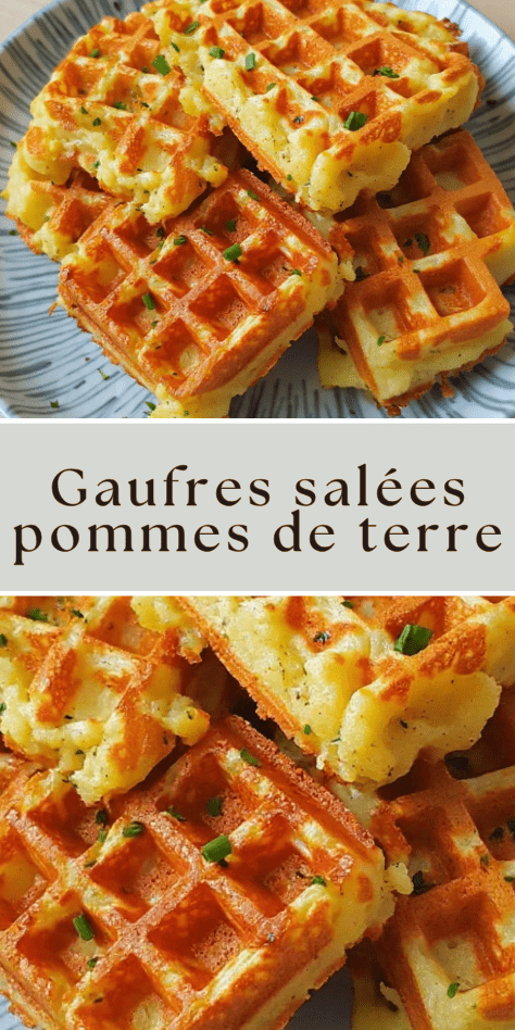 Gaufres salées pommes de terre ciboulette croustillantes