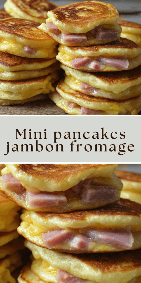mini pancakes jambon fromage fondant aperitif