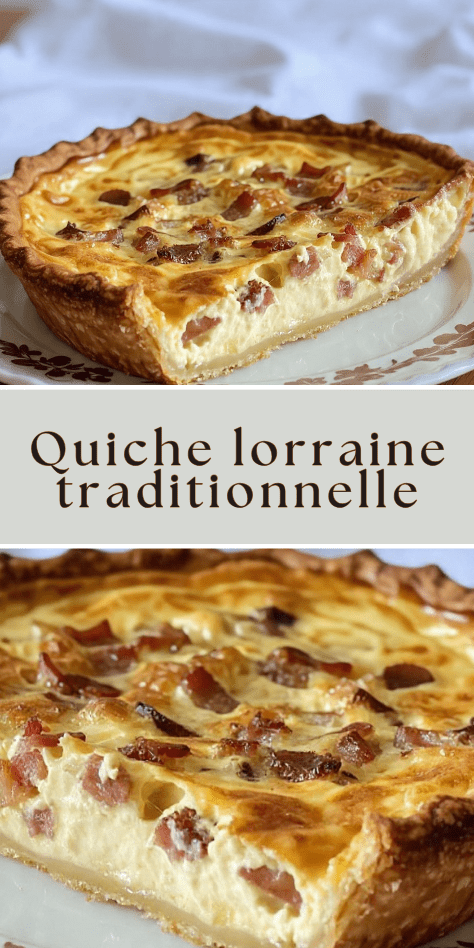 quiche lorraine traditionnelle lardons creme croustillante