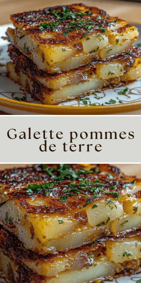 galette pommes de terre oignons croustillante dorée au four maison