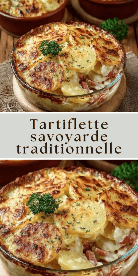 Tartiflette savoyarde traditionnelle pommes de terre lardons gratin fondant