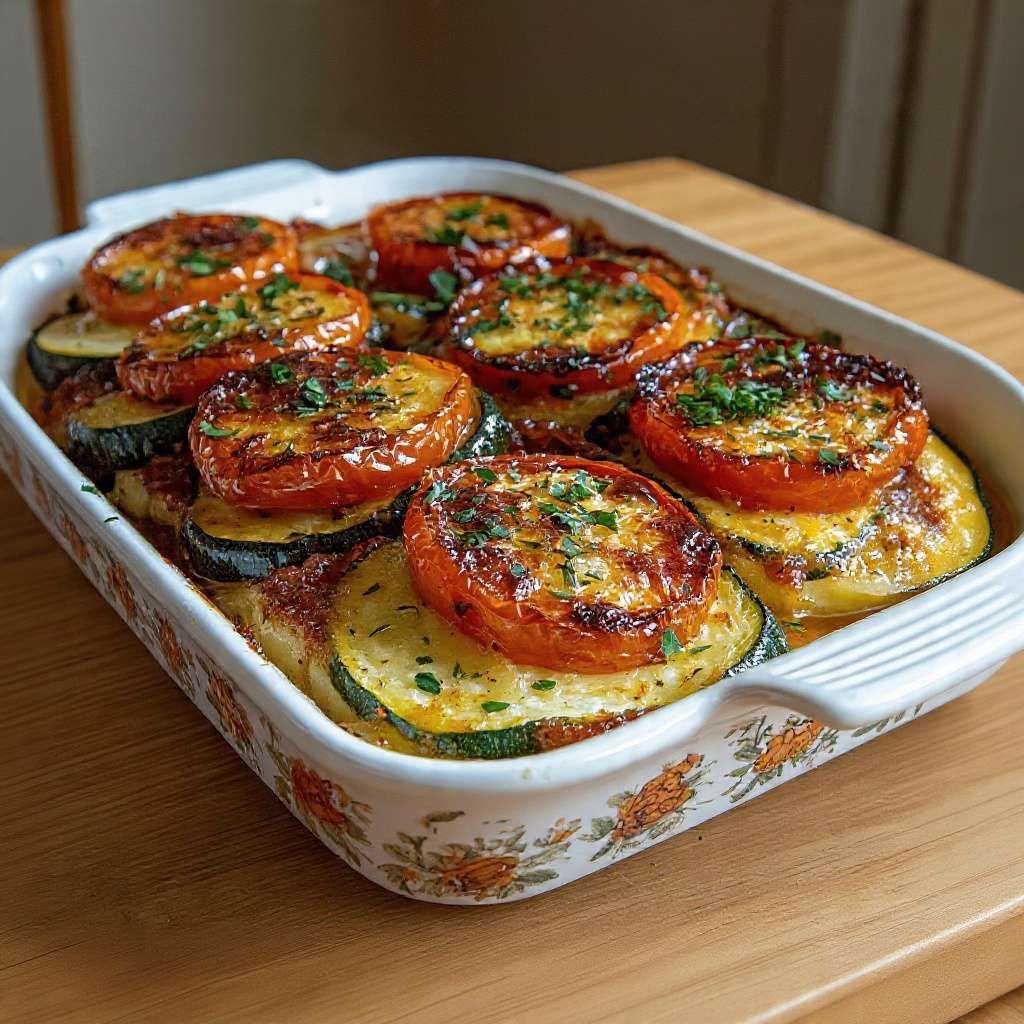 gratin provençal courgettes pommes terre tomates gratiné