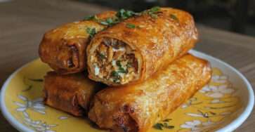 cigares poulet champignons fromage croustillants brick