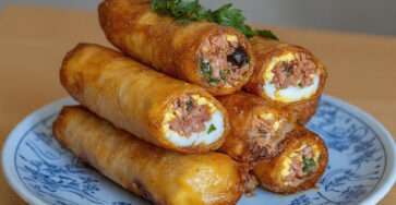 Cigares au thon oeufs croustillants brick dorée