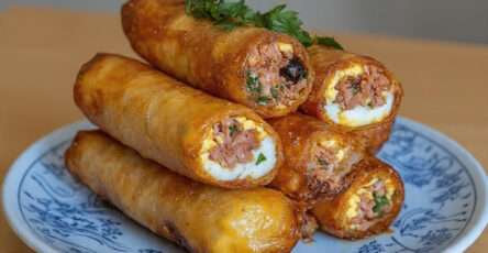 Cigares au thon oeufs croustillants brick dorée