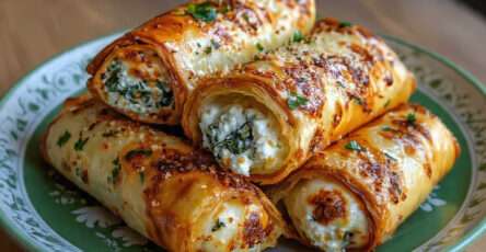 cigares épinards fromage croustillants brick dorée