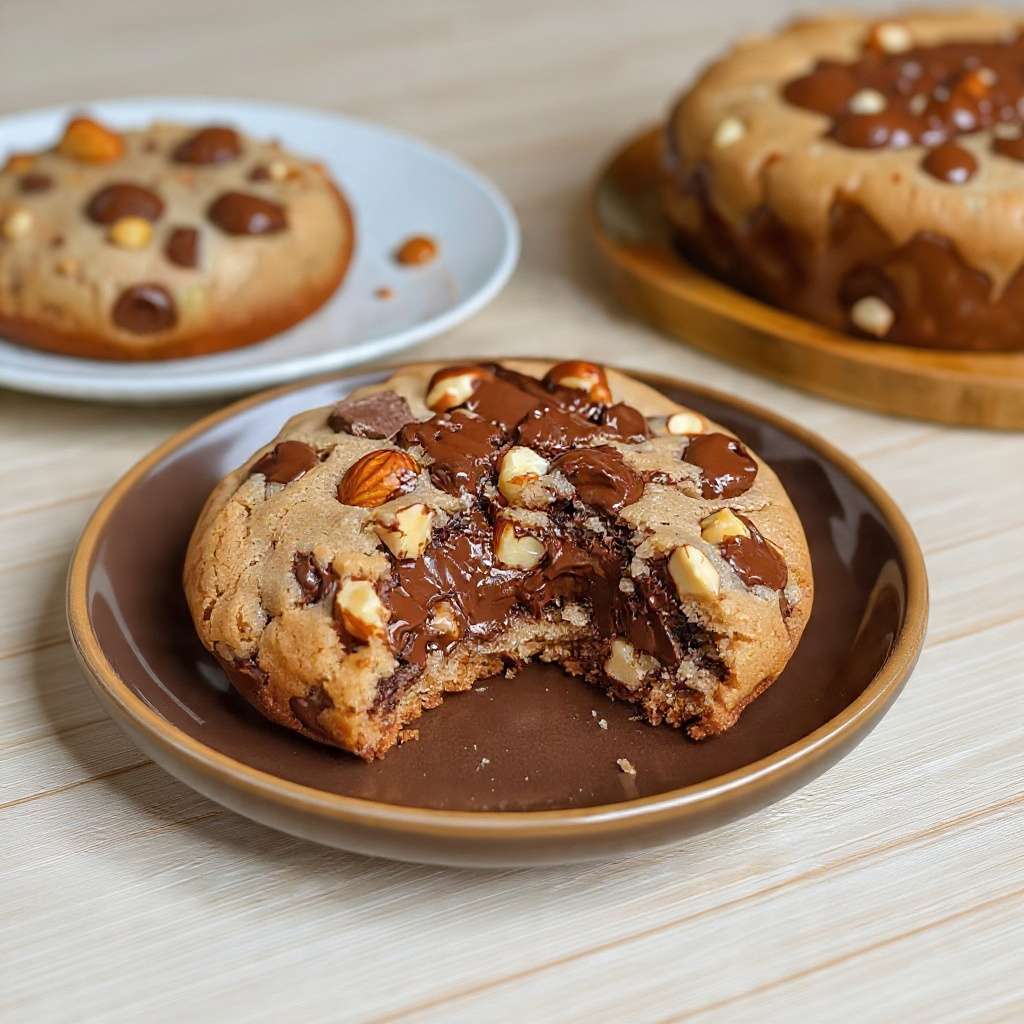 cookies géants chocolat noisette fondants maison