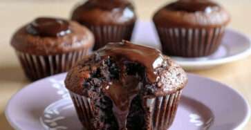 muffins chocolat coeur fondant moelleux coulant
