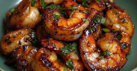 crevettes grillées épicées persil citron ail