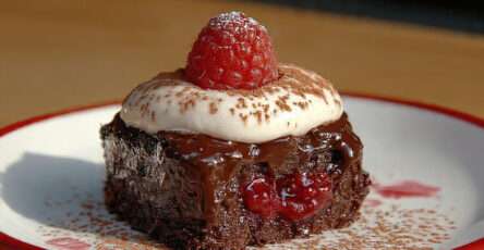 brownie chocolat framboise caramel fondant coulant