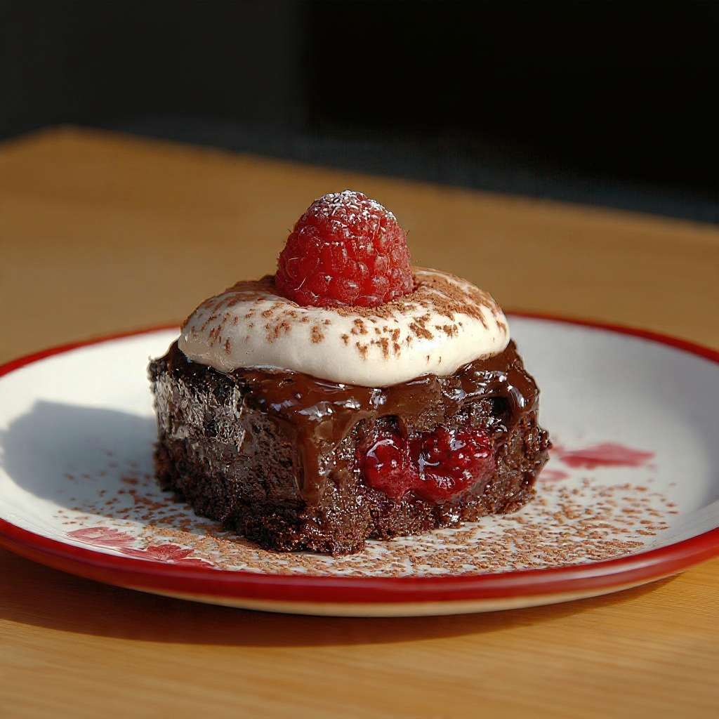 brownie chocolat framboise caramel fondant coulant