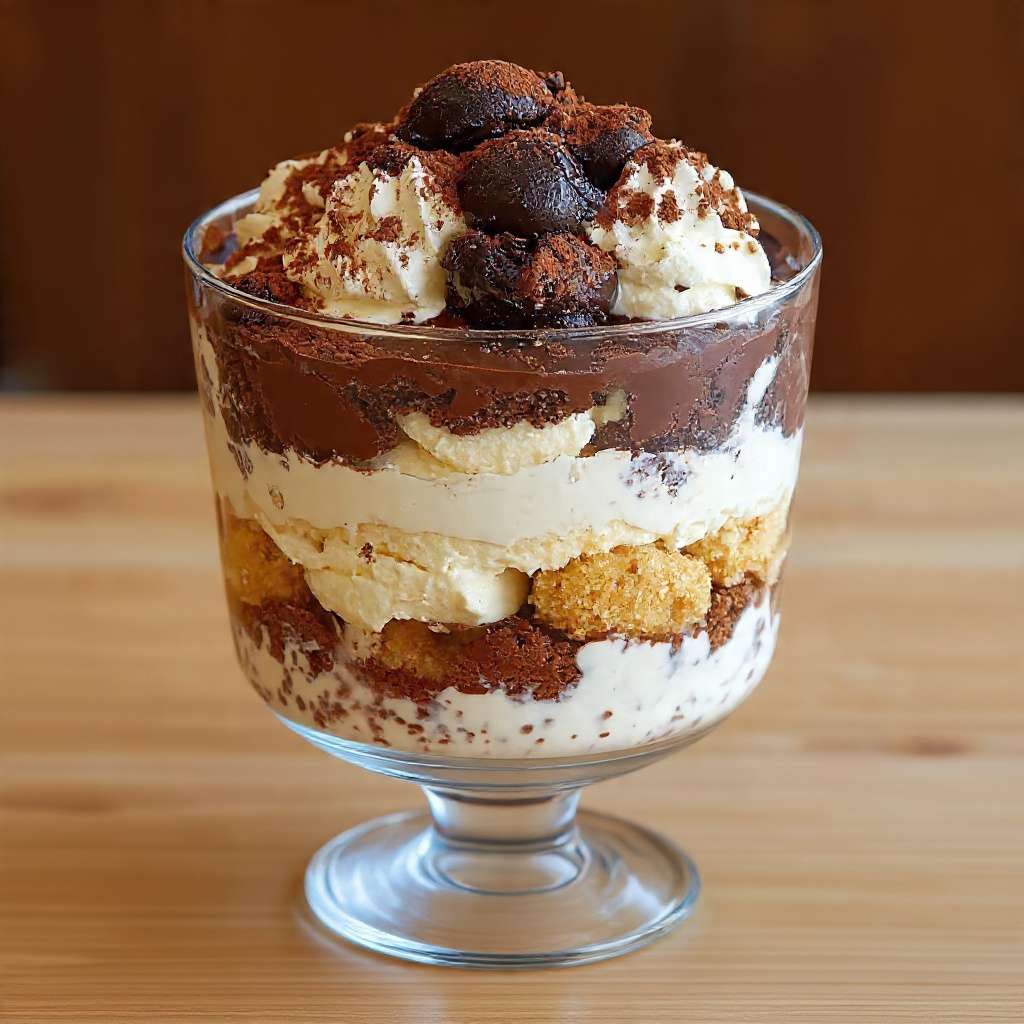 tiramisu chocolat verrine mascarpone ganache