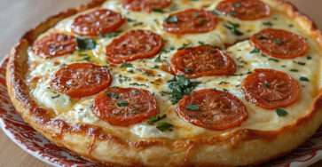 tarte feuilletée tomate mozzarella croustillante dorée