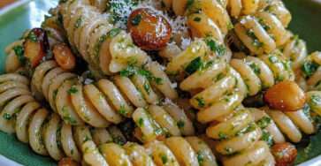 fusilli pesto vert pignons parmesan maison