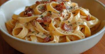 tagliatelles creme lardons fromage fondant