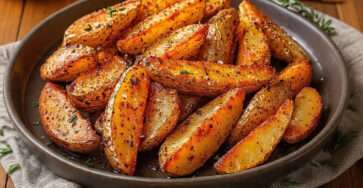 potatoes wedges paprika ail croustillantes four maison