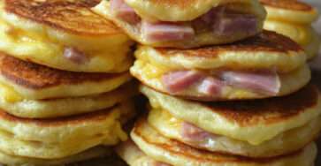 mini pancakes jambon fromage fondant aperitif