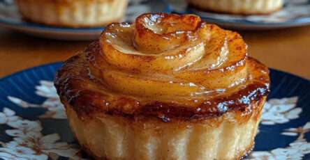 Tartelettes roses aux pomme sans sucre pate amande healthy dessert
