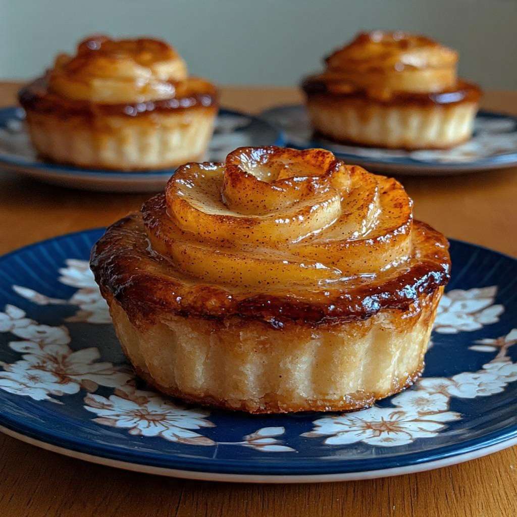 Tartelettes roses aux pomme sans sucre pate amande healthy dessert
