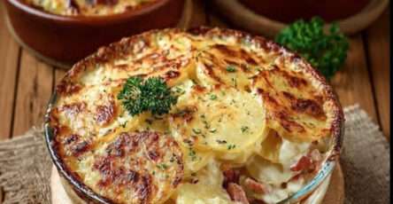 Tartiflette savoyarde traditionnelle pommes de terre lardons gratin fondant