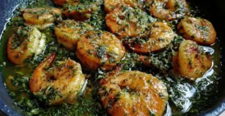 Crevettes sautées ail persil beurre poele fondantes recette rapide