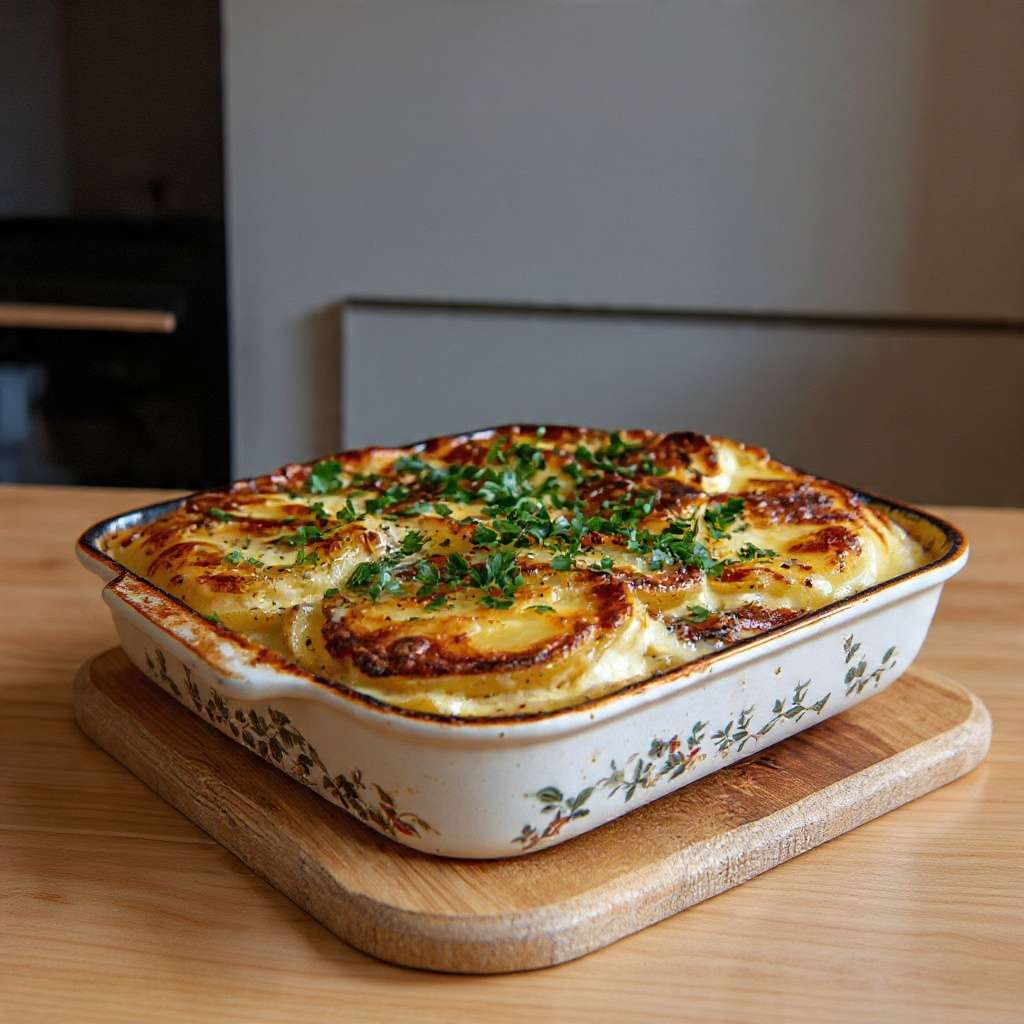 gratin dauphinois classique creme fondant pommes de terre dore