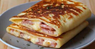 crêpes salées jambon fromage fondant maison garniture filante
