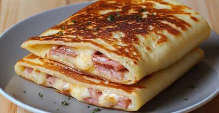 crêpes salées jambon fromage fondant maison garniture filante