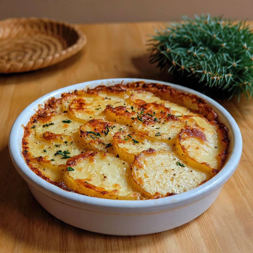 gratin pommes de terre ail fromage gratine fondant maison